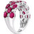 EFFY® Ruby & Diamond Cluster Ring in Sterling Silver (Also available in Emerald and Sapphire