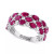 EFFY® Ruby & Diamond Cluster Ring in Sterling Silver (Also available in Emerald and Sapphire