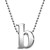 Little Letter by Initial Pendant Necklace in Sterling Silver