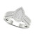 Diamond Teardrop Cluster Statement Ring (1/2 ct. t.w.) in Sterling Silver