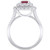 Ruby (1-1/4 ct. t.w.) & Diamond (1-1/4 ct. t.w.) Double Halo Ring in 14k White Gold