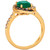 New Emerald (1-1/3 ct. t.w.) & Diamond (1/4 ct. t.w.) Swirled Halo Ring in 14k Gold