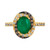 New Emerald (1-1/3 ct. t.w.) & Diamond (1/4 ct. t.w.) Swirled Halo Ring in 14k Gold