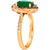 New Emerald (1-1/3 ct. t.w.) & Diamond (1/4 ct. t.w.) Swirled Halo Ring in 14k Gold