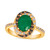New Emerald (1-1/3 ct. t.w.) & Diamond (1/4 ct. t.w.) Swirled Halo Ring in 14k Gold