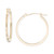 Polished Round Hoop Earrings in 14k Gold, 3/4"