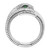 EFFY® Diamond (1/8 ct. t.w.) & Tsavorite Accent Snake Ring in Sterling Silver