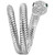 EFFY® Diamond (1/8 ct. t.w.) & Tsavorite Accent Snake Ring in Sterling Silver