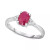 Ruby (3/4 ct. t.w.) and Diamond Accent Ring in 14k White Gold (Also Available in Tanzanite, Emerald and Sapphire)