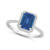 Created Sapphire (2 ct. t.w.) and Created White Sapphire (1/4 ct. t.w.) Halo Ring in 10K White Gold