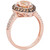 Peach Morganite (7/8 ct. t.w.) & Diamond (3/4 ct. t.w.) Teardrop Halo Ring in 14k Rose Gold