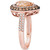 Peach Morganite (7/8 ct. t.w.) & Diamond (3/4 ct. t.w.) Teardrop Halo Ring in 14k Rose Gold