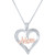 Diamond "Mom" Heart 18" Pendant Necklace (1/8 ct. t.w.) in Sterling Silver and 14k Rose Gold Plate