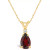 Garnet (1-1/5 ct. t.w.) and Diamond Accent Pendant Necklace in 14K Yellow Gold or 14K White Gold