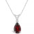 Garnet (1-1/5 ct. t.w.) and Diamond Accent Pendant Necklace in 14K Yellow Gold or 14K White Gold