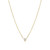 Pear 14K Gold Diamond Bezel Necklace