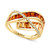 EFFY® Multi-Citrine (2-1/6 ct. t.w.) & Diamond (1/10 ct. t.w.) Crossover Statement Ring in 14k Gold