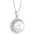 Cultured Freshwater Pearl (10mm) & Diamond (1/8 ct. t.w.) 18" Pendant Necklace in 10k White Gold
