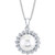 Cultured Freshwater Pearl (10mm) & Diamond (1/8 ct. t.w.) 18" Pendant Necklace in 10k White Gold