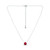 Created Ruby and Cubic Zirconia Accent Necklace