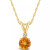 Citrine (1/2 ct. t.w.) and Diamond Accent Pendant Necklace in 14K Yellow Gold or 14K White Gold