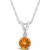 Citrine (1/2 ct. t.w.) and Diamond Accent Pendant Necklace in 14K Yellow Gold or 14K White Gold