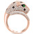 EFFY® Black & White Diamond (1-1/2 ct. t.w.) & Tsavorite (1/20 ct. t.w.) Signature Panther Ring in 14k Gold & Rose Gold