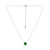Created Green Quartz and Cubic Zirconia Accent Necklace