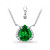 Created Green Quartz and Cubic Zirconia Accent Necklace
