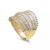 Cubic Zirconia Multi Row Princess, Baguette & Pave Band (4-1/5 ct. t.w.) in Sterling Silver or 18k Gold over Silver