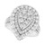 Diamond Pear Cluster Ring (2 ct. t.w.) in 14k White Gold