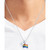 Diamond Accented Disc & Pride Flag Pendant Necklace in Sterling Silver, 16" + 4" extender