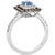 Blueberry Sapphire (3/8 ct. t.w.) & Diamond (5/8 ct. t.w.) Halo Ring in 14k White Gold