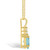 Aquamarine (1-1/7 Ct. T.W.) and Diamond (1/10 Ct. T.W.) Pendant Necklace in 14K Yellow Gold