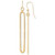 Polished Oblong Drop Earrings in 14k Gold