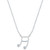 Diamond Music Note Pendant Necklace (1/20 ct. t.w.) in Sterling Silver, 16" + 2" extender