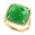 EFFY® Dyed Green Jade & Diamond (1/3 ct. t.w.) Halo Statement Ring in 14k Gold