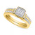 Diamond Square Cluster Ring (1/4 ct. t.w.) in 14k Gold-Plated Sterling Silver or Sterling Silver