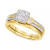 Diamond Square Cluster Ring (1/4 ct. t.w.) in 14k Gold-Plated Sterling Silver or Sterling Silver