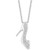 Diamond Cinderella Slipper Pendant Necklace (1/5 ct. t.w.) in Sterling Silver, 16" + 2" extender