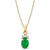 Emerald (3/4 ct. t.w.) & Diamond (1/20 ct. t.w.) Oval 18" Pendant Necklace in 14k Gold