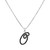 Sterling Silver Necklace, Black Diamond "O" Initial Pendant (1/4 ct. t.w.)