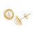 Cultured Freshwater Pearl (6mm) Love Knot Stud Earrings in 14K Gold