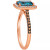 Deep Sea Blue Topaz (1-5/8 ct. t.w.) & Diamond (3/8 ct. t.w.) Halo Ring in 14k Rose Gold (Also in Amethyst & Citrine)