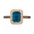 Deep Sea Blue Topaz (1-5/8 ct. t.w.) & Diamond (3/8 ct. t.w.) Halo Ring in 14k Rose Gold (Also in Amethyst & Citrine)