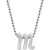 Lowercase Initial 16" Pendant Necklace in Sterling Silver