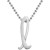 Lowercase Initial 16" Pendant Necklace in Sterling Silver
