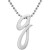 Lowercase Initial 16" Pendant Necklace in Sterling Silver
