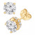 Certified Lab Grown Diamond Halo Stud Earrings (2-1/2 ct. t.w.) in 14k Gold