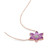 Amethyst and Diamond Floral Necklace